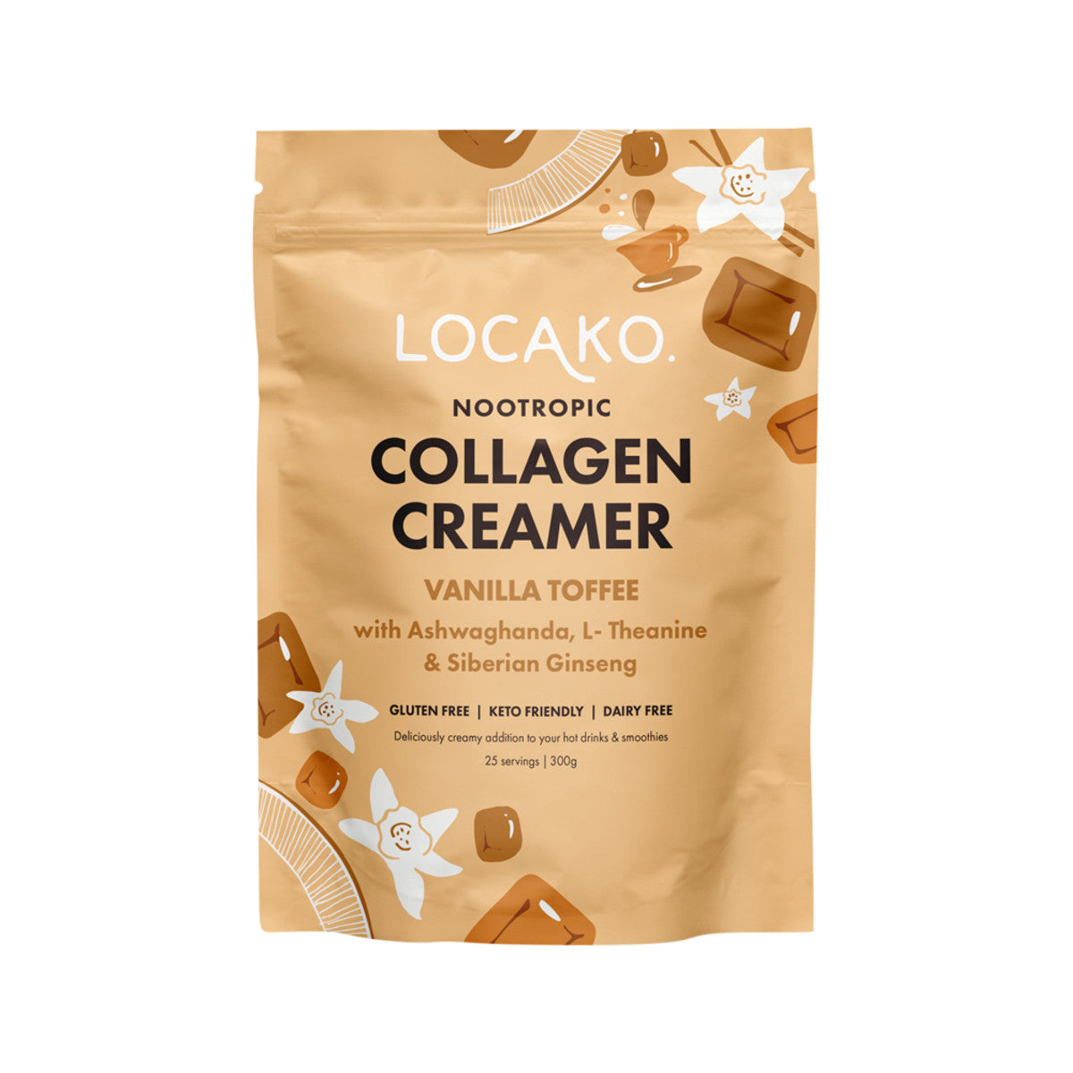 Locako Collagen Creamer Nootropic (Vanilla Toffee) 300g - Cutprice Online