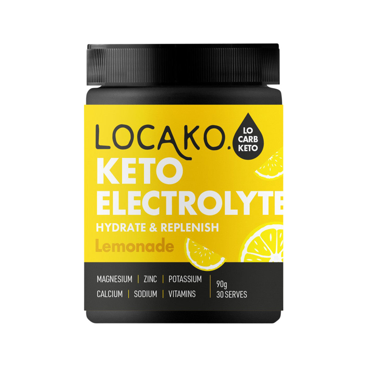 Locako Keto Electrolyte Hydrate & Replenish Lemonade 90g - Cutprice Online