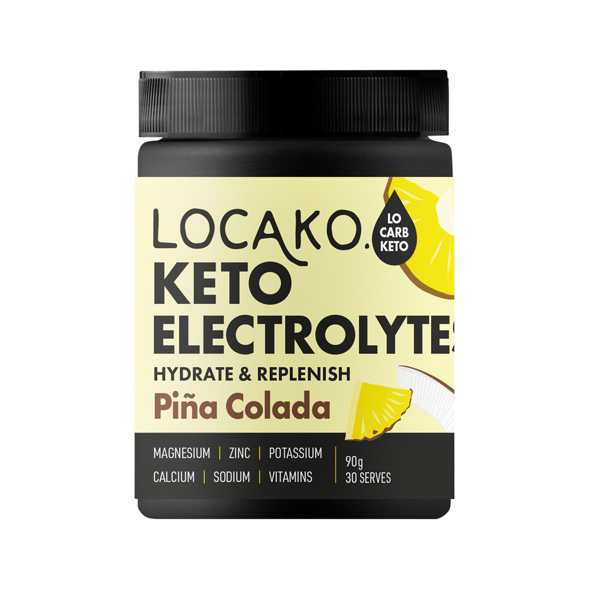 Locako Keto Electrolyte Hydrate & Replenish Pina Colada 90g - Cutprice Online