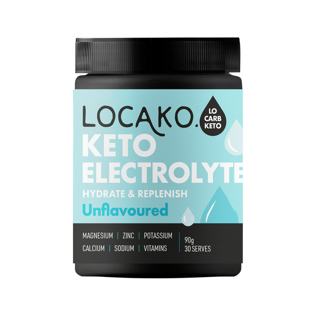 Locako Keto Electrolyte Hydrate & Replenish Unflavoured 90g - Cutprice Online