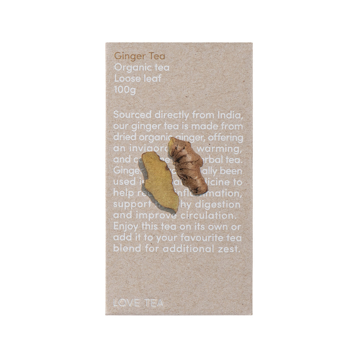 Love Tea Organic Ginger Tea Loose Leaf 100g - Cutprice Online