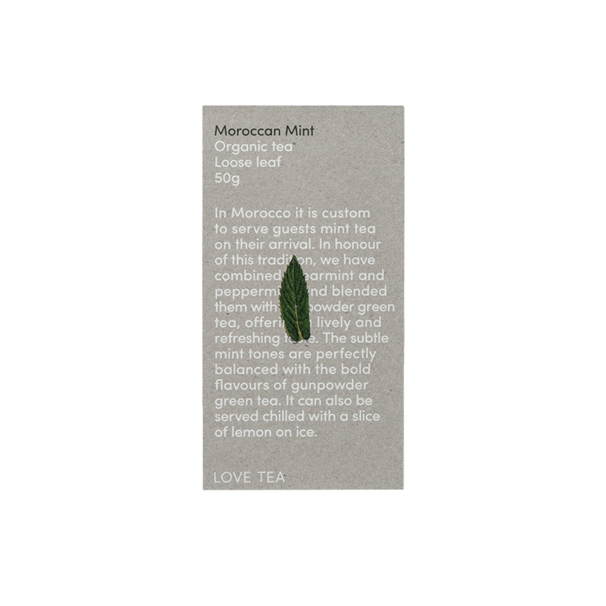 Love Tea Organic Moroccan Mint Tea Loose Leaf 50g - Cutprice Online