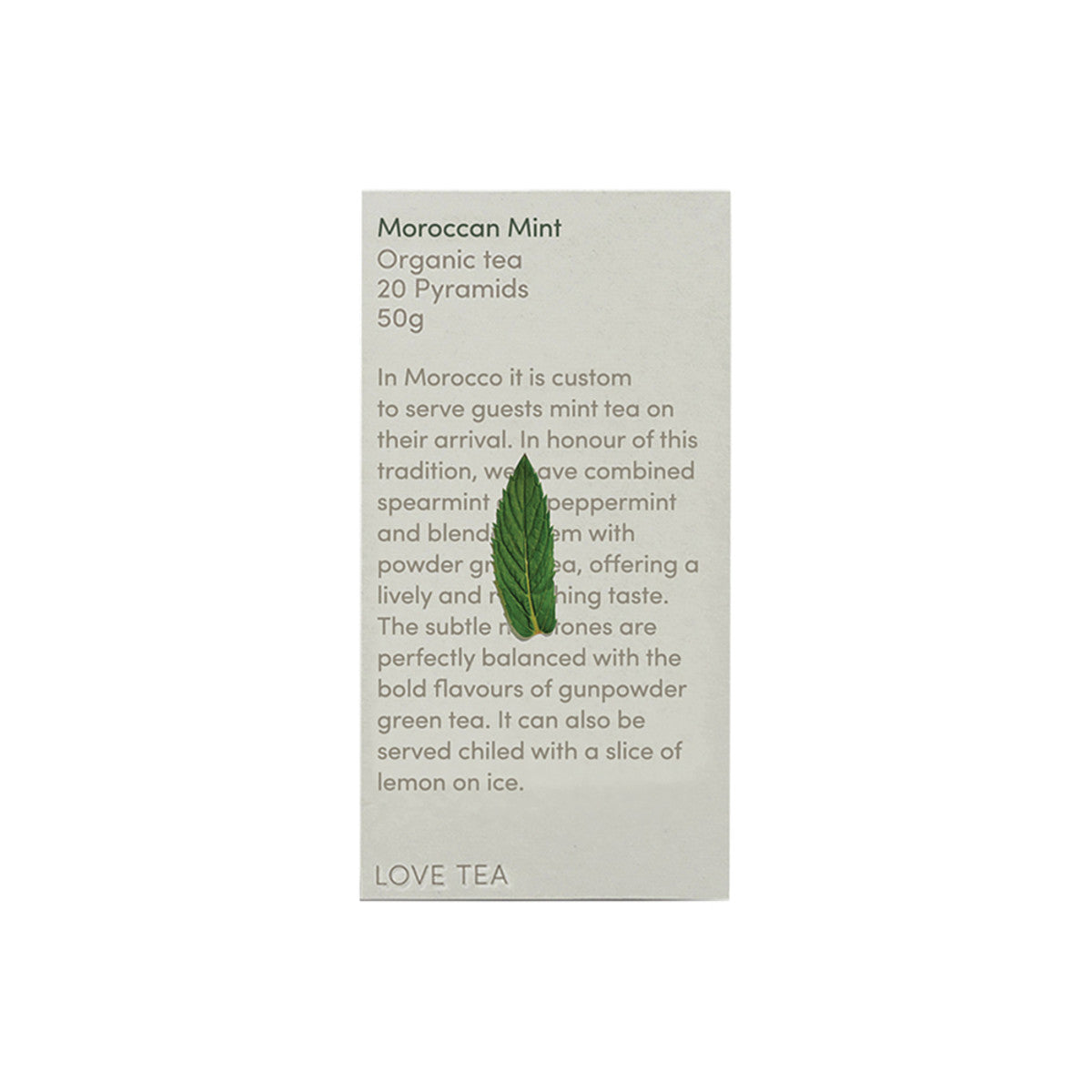 Love Tea Organic Moroccan Mint Tea x 20 Pyramids - Cutprice Online