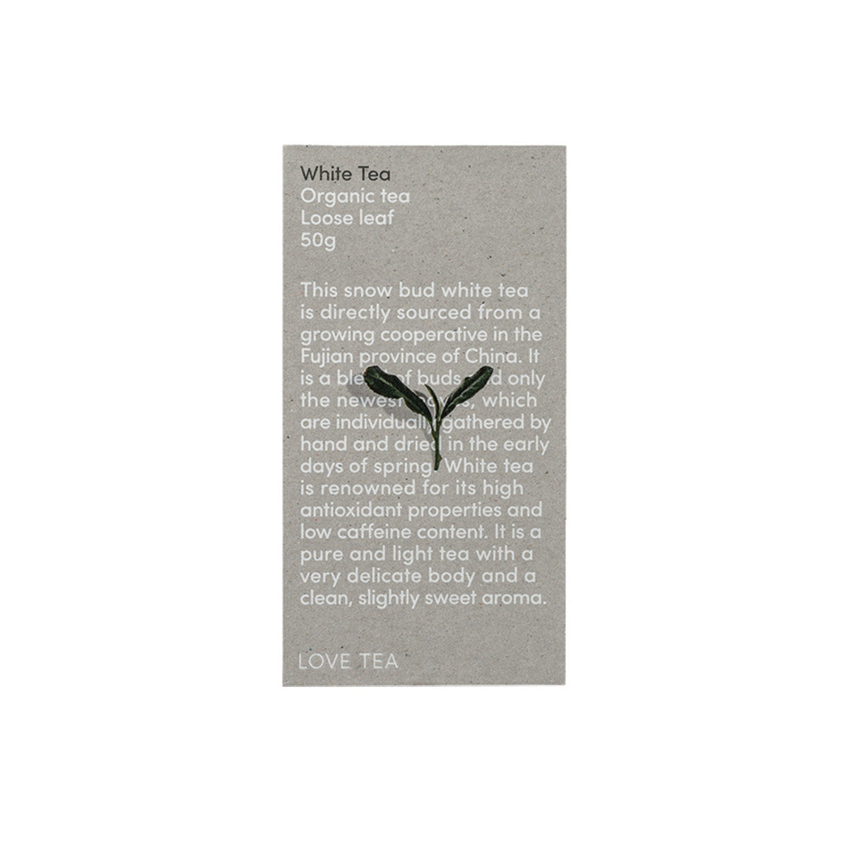 Love Tea Organic White Tea Loose Leaf 50g - Cutprice Online