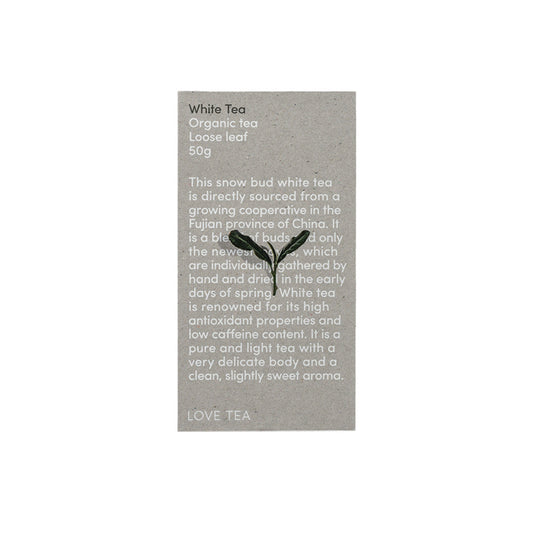 Love Tea Organic White Tea Loose Leaf 50g - Cutprice Online