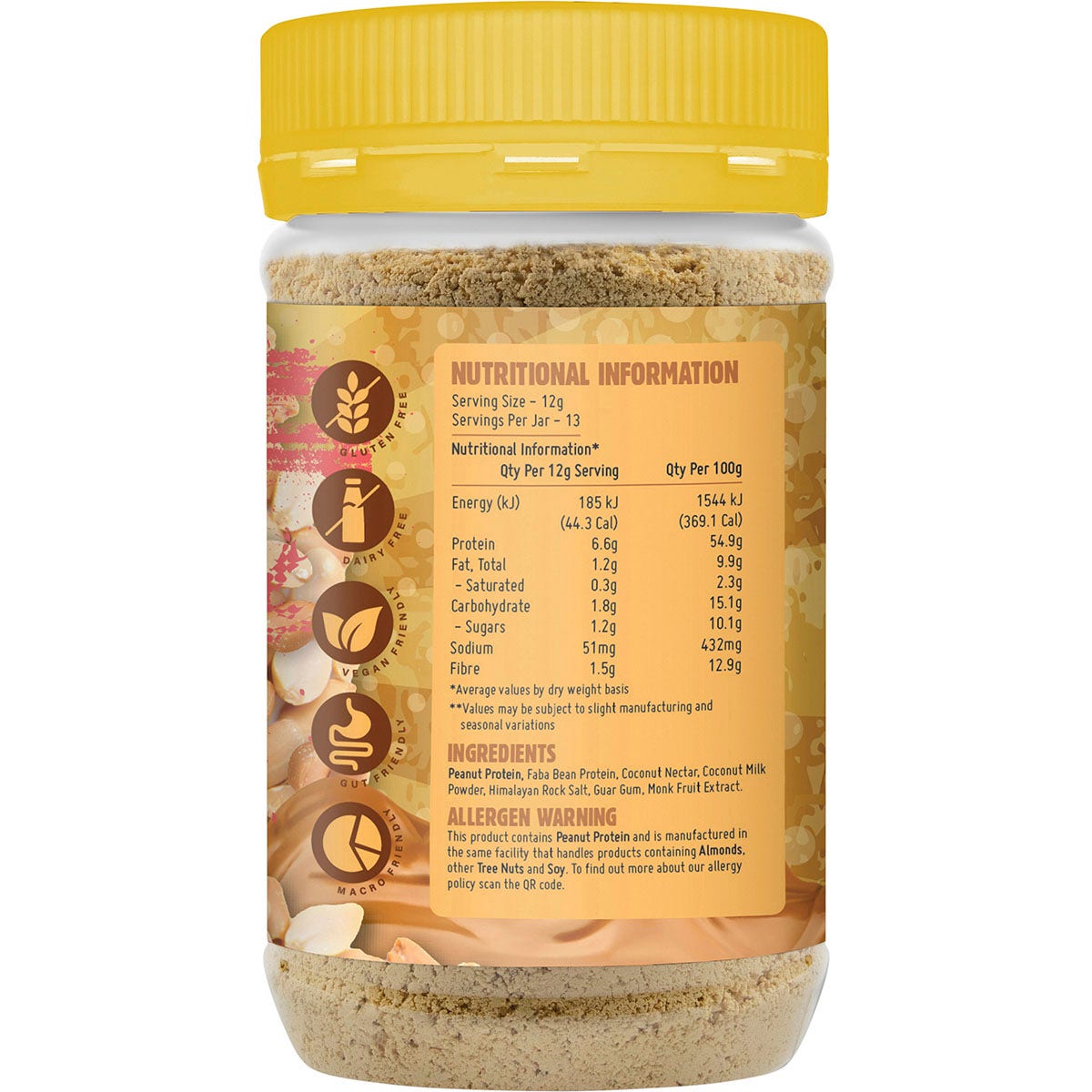 MACRO MIKE Powdered Peanut Butter Sweet Original 156g - Cutprice Online