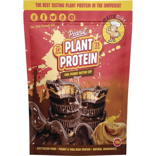 MACRO MIKE Peanut Plant Protein Choc Peanut Butter Cup 1kg MACRO MIKE