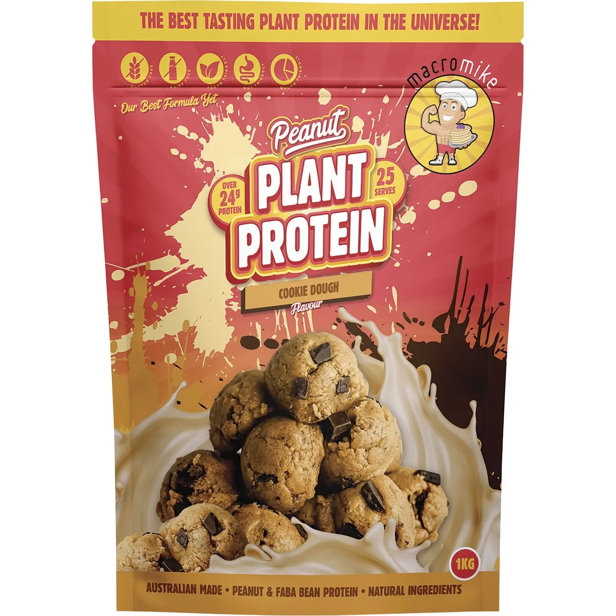 Macro Mike Peanut Plant Protein Cookie Dough 1kg MACRO MIKE
