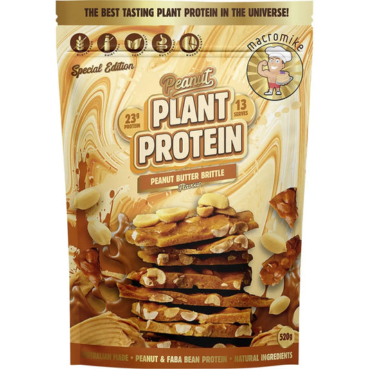 Macro Mike Peanut Plant Protein Peanut Butter Brittle 520g MACRO MIKE