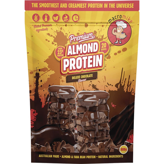 MACRO MIKE Premium Almond Protein Deluxe Chocolate 800g MACRO MIKE