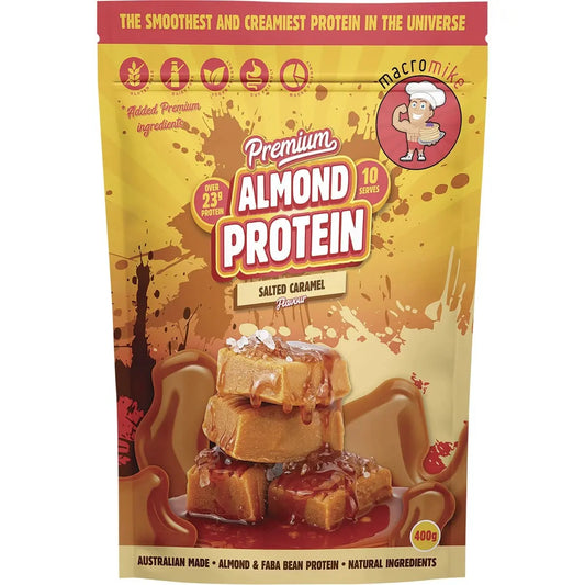 MACRO MIKE Premium Almond Protein Salted Caramel 400g MACRO MIKE
