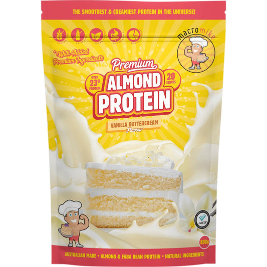 MACRO MIKE Premium Almond Protein Vanilla Buttercream 800g MACRO MIKE
