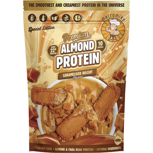 Macro Mike Premium Almond Protein Caramelised Biscuit 400g MACRO MIKE