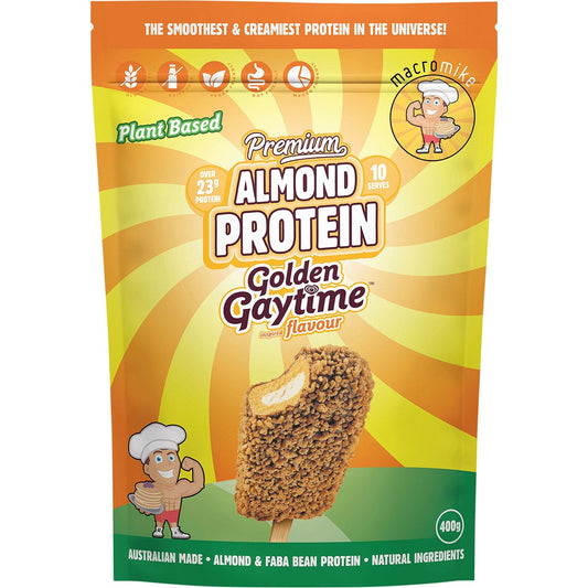 Macro Mike Premium Almond Protein Golden Gaytime 400g - Cutprice Online