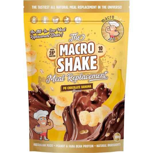 MACRO MIKE The Macro Shake Meal Replacement PB Chocolate Banana 560g - Cutprice Online