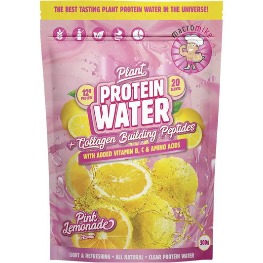Macro Mike Plant Protein Water Pink Lemonade 300g MACRO MIKE