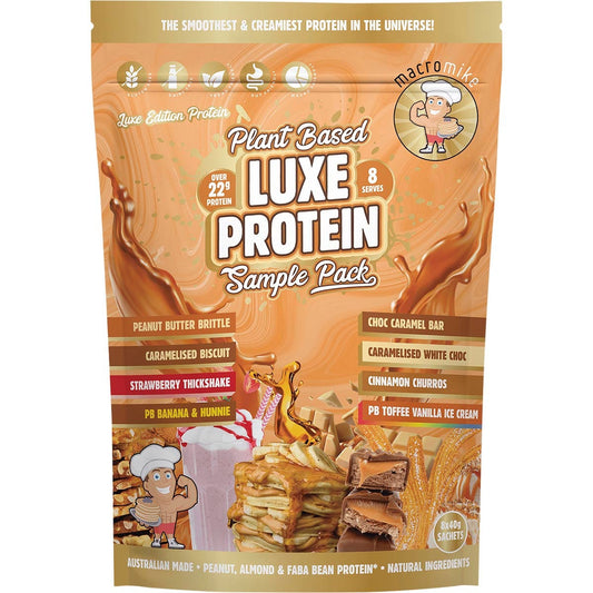 Macro Mike Plant Based Luxe Protein Sample Pack 8x40g - Cutprice Online
