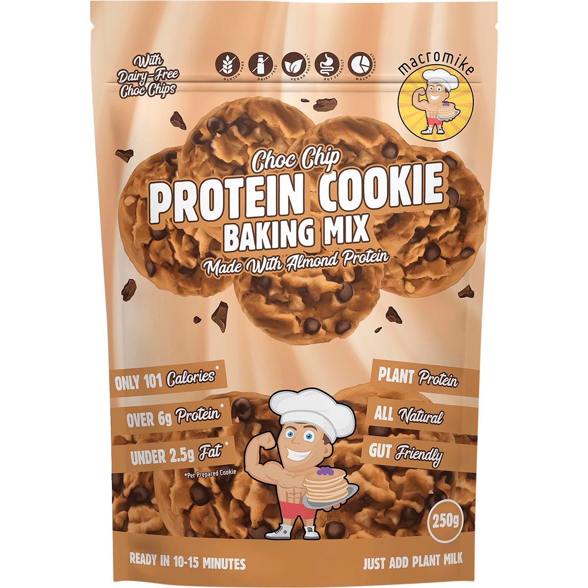 Macro Mike Protein Cookie Baking Mix Choc Chip 250g - Cutprice Online