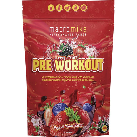 Macro Mike Pre Workout Tropical Mixed Berry 300g MACRO MIKE