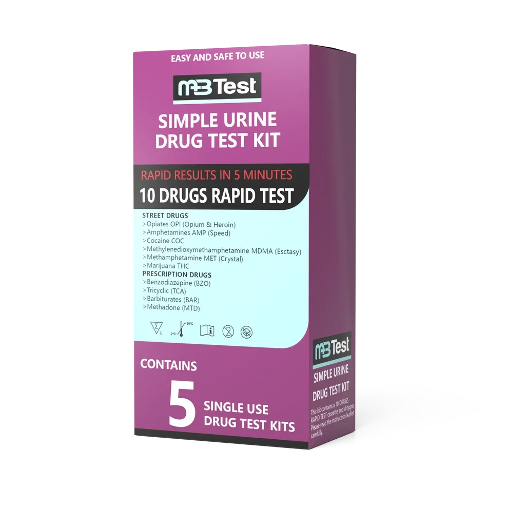 MBTest 10 Drugs Urine Test Kit 5 Pack