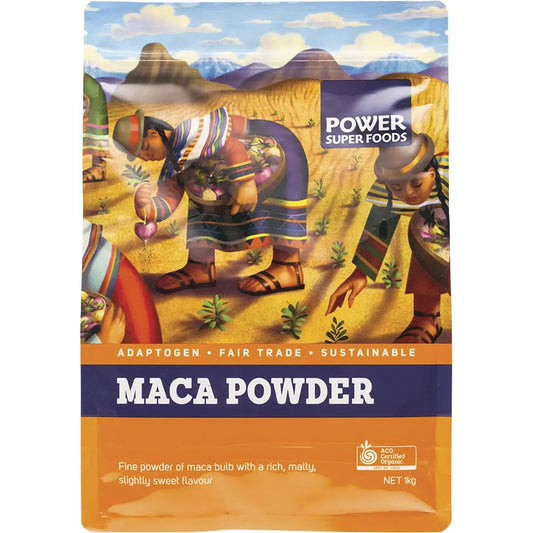 POWER SUPER FOODS Maca Powder Certified Organic 1kg POWER SUPER FOODS