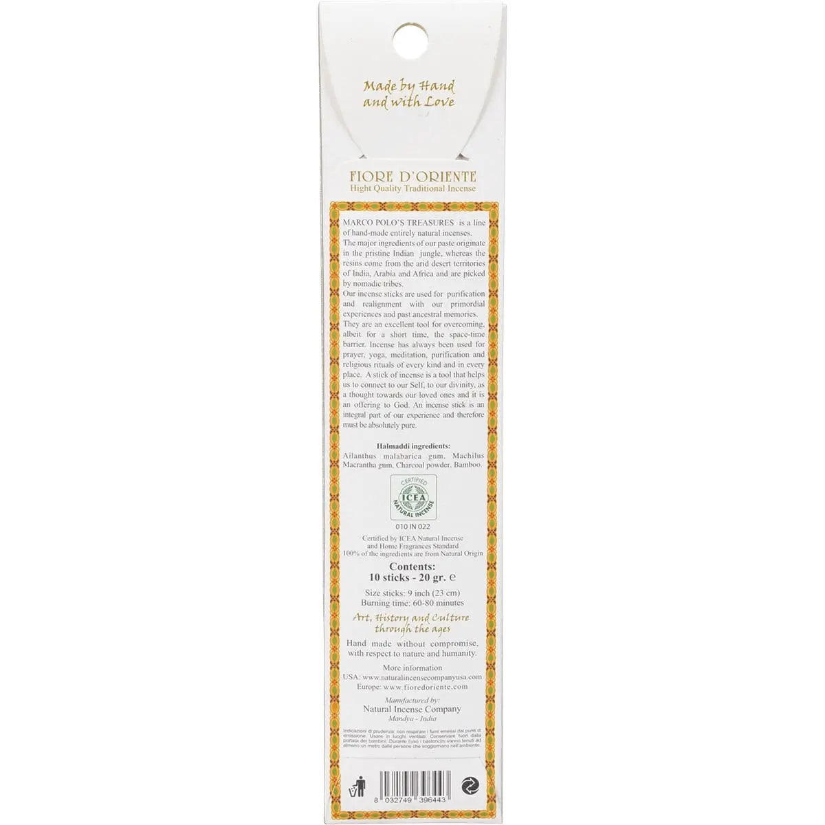 MARCO POLO'S TREASURES Incense Sticks Halmadi 10 MARCO POLO