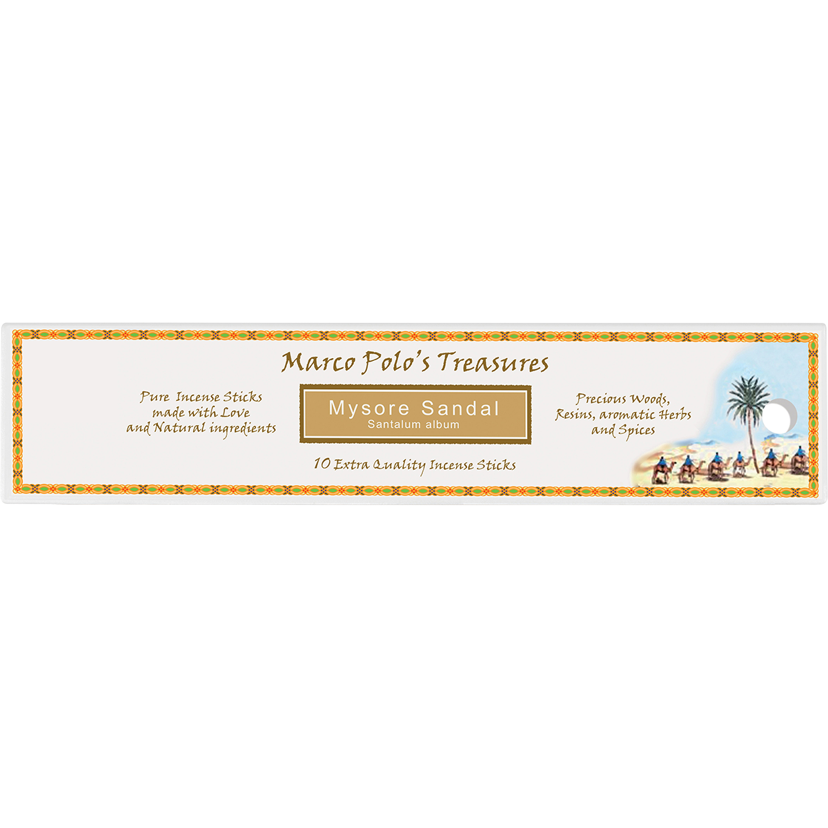 Marco Polo's Treasures Sandal of Mysore Incense Sticks 10 Pack