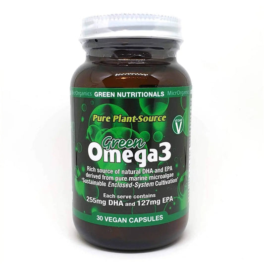 Green Nutritionals Green Omega3 Vegan Capsules (255mg + 127mg) 30 GREEN NUTRITIONALS