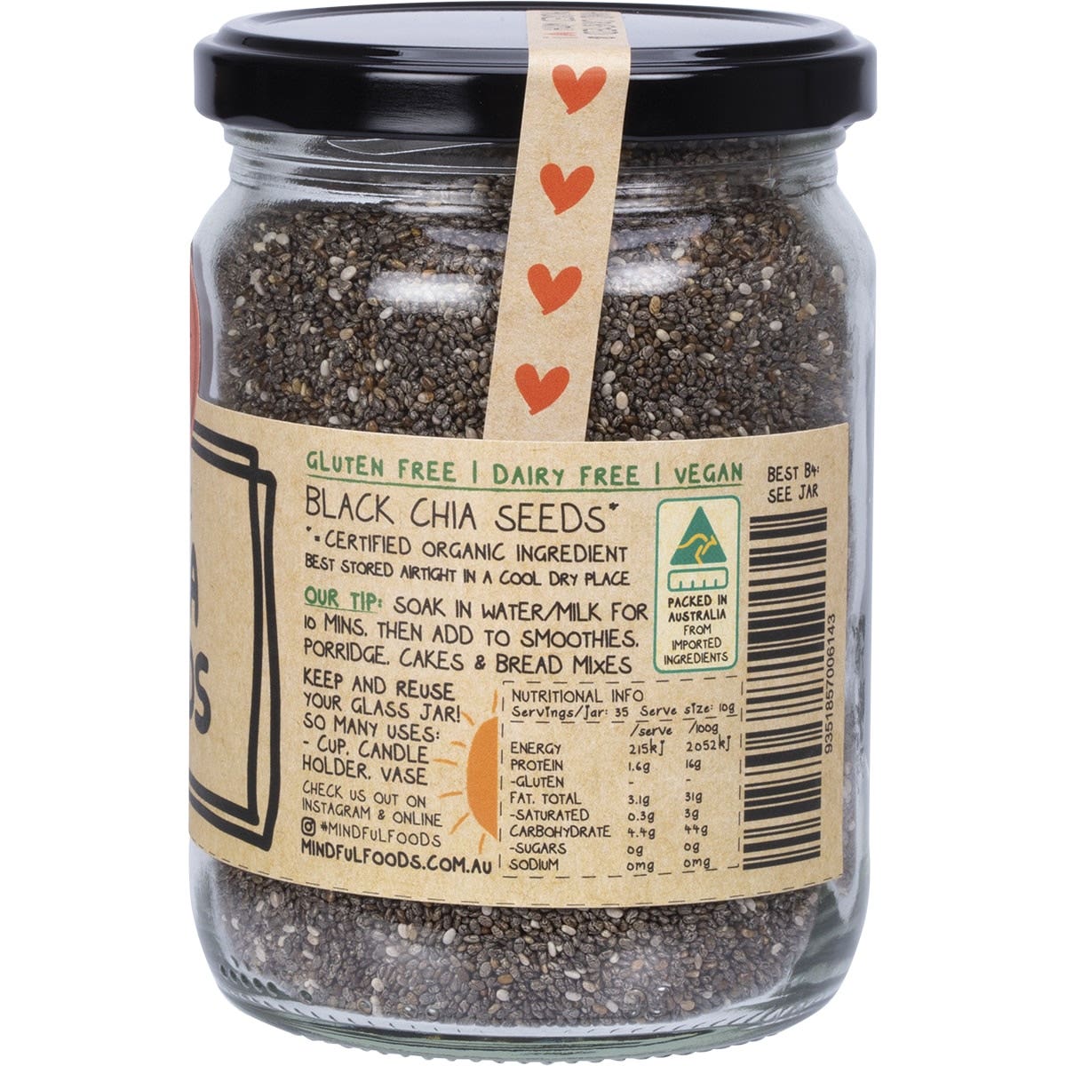 Mindful Foods Chia Seeds Organic 350g - Cutprice Online