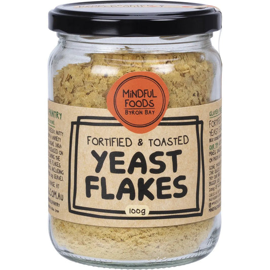 Mindful Foods Yeast Flakes Fortified & Toasted 100g Mindful Foods