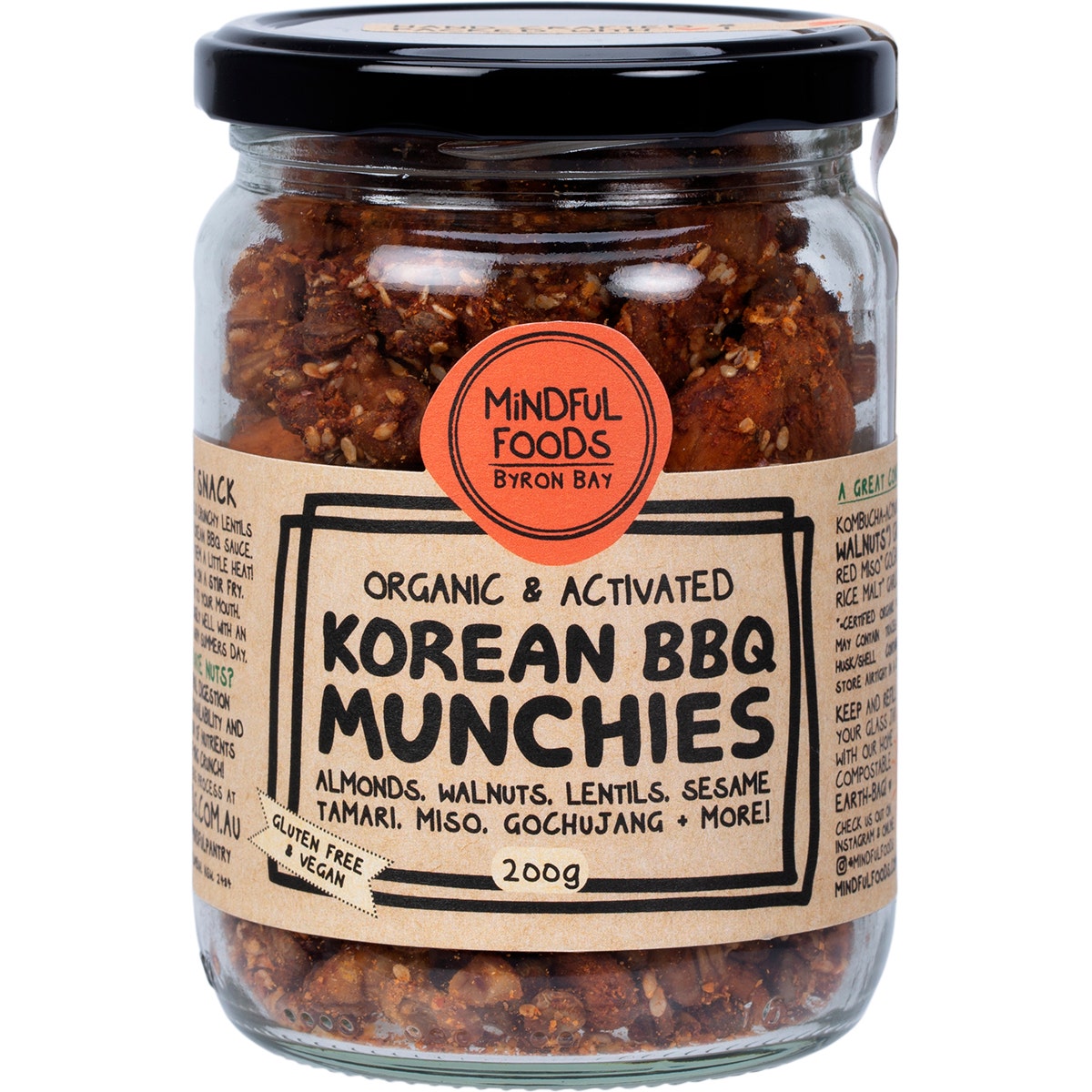 MINDFUL FOODS Korean BBQ Munchies Organic & Activated 200g - Cutprice Online