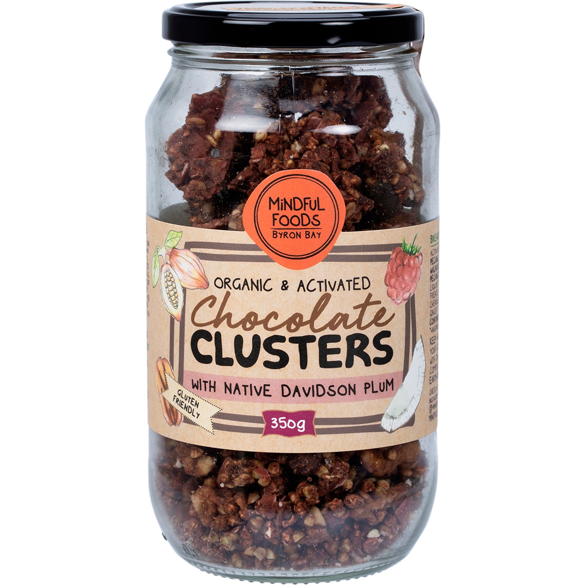 Mindful Foods Chocolate Clusters Davidson Plum Organic & Activated 350g - Cutprice Online