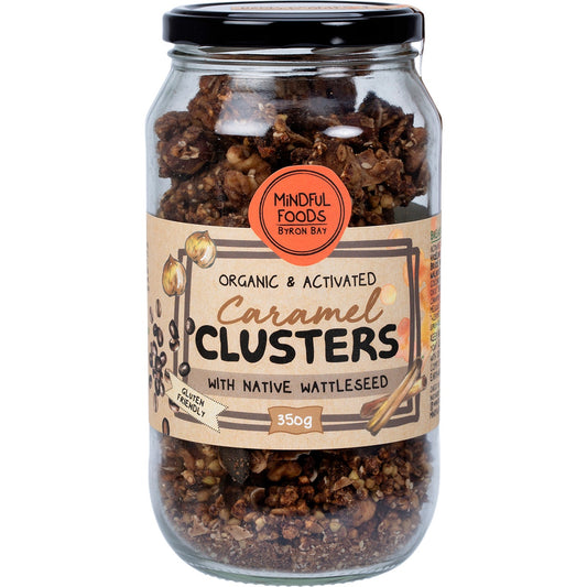 Mindful Foods Caramel Clusters Native Wattle Seed Organic & Activated 350g - Cutprice Online