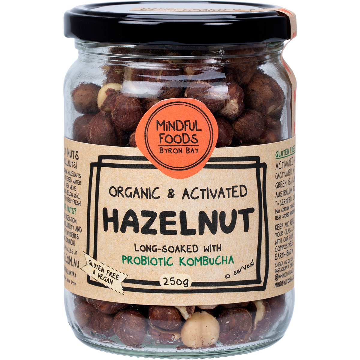MINDFUL FOODS Hazelnuts Organic & Activated 250g - Cutprice Online