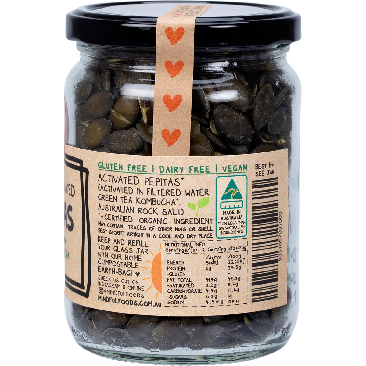 MINDFUL FOODS Pepitas Organic & Activated 300g - Cutprice Online