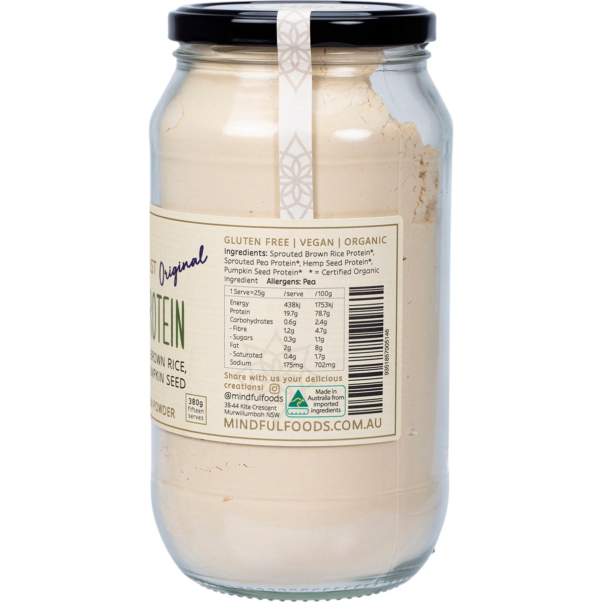 MINDFUL FOODS Stardust Original Plant Protein Powder 380g - Cutprice Online