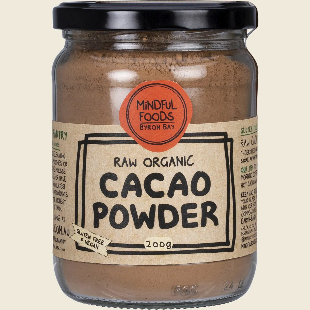 MINDFUL FOODS Cacao Powder Raw Organic 200g - Cutprice Online