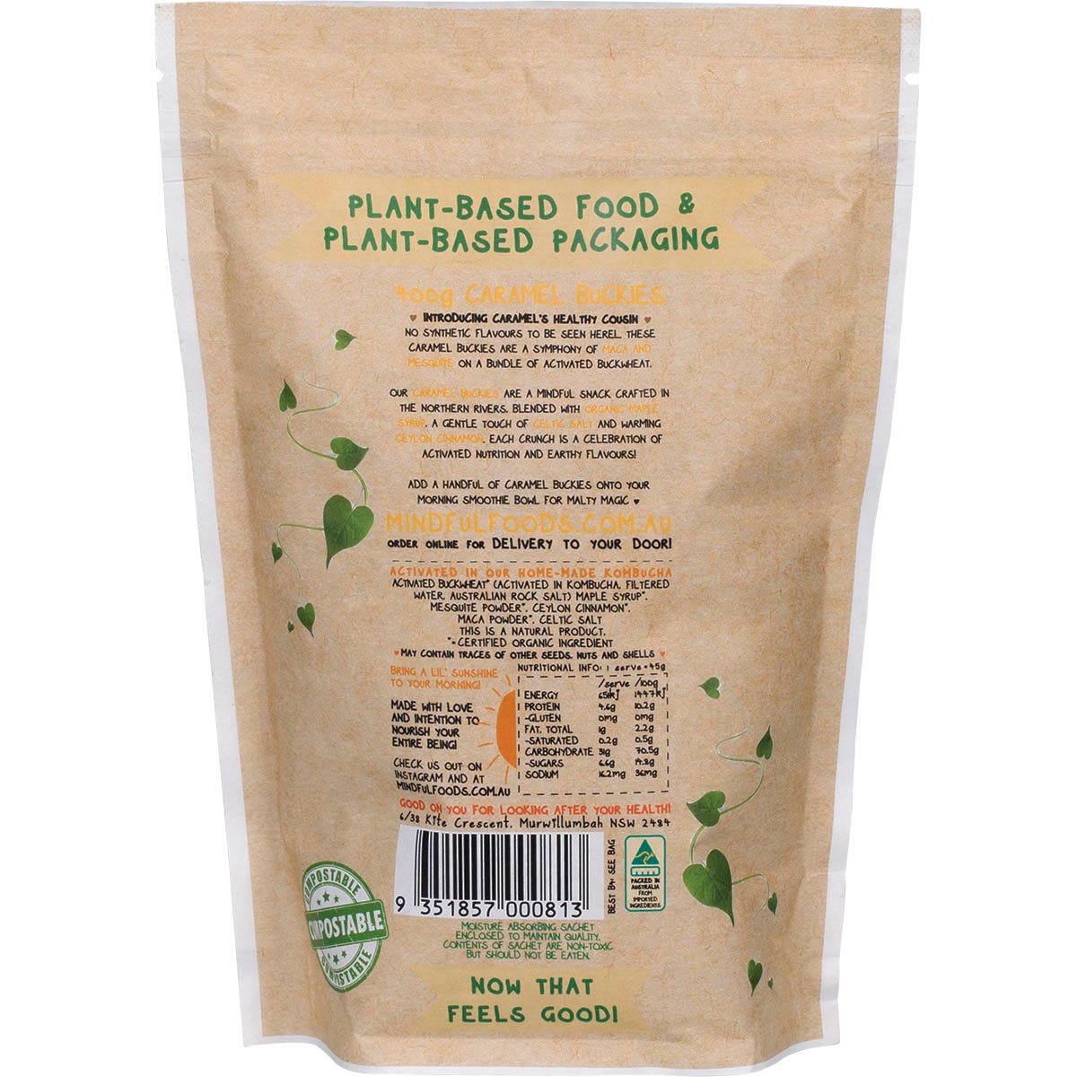 Mindful Foods Buckies Caramel 400g - Cutprice Online