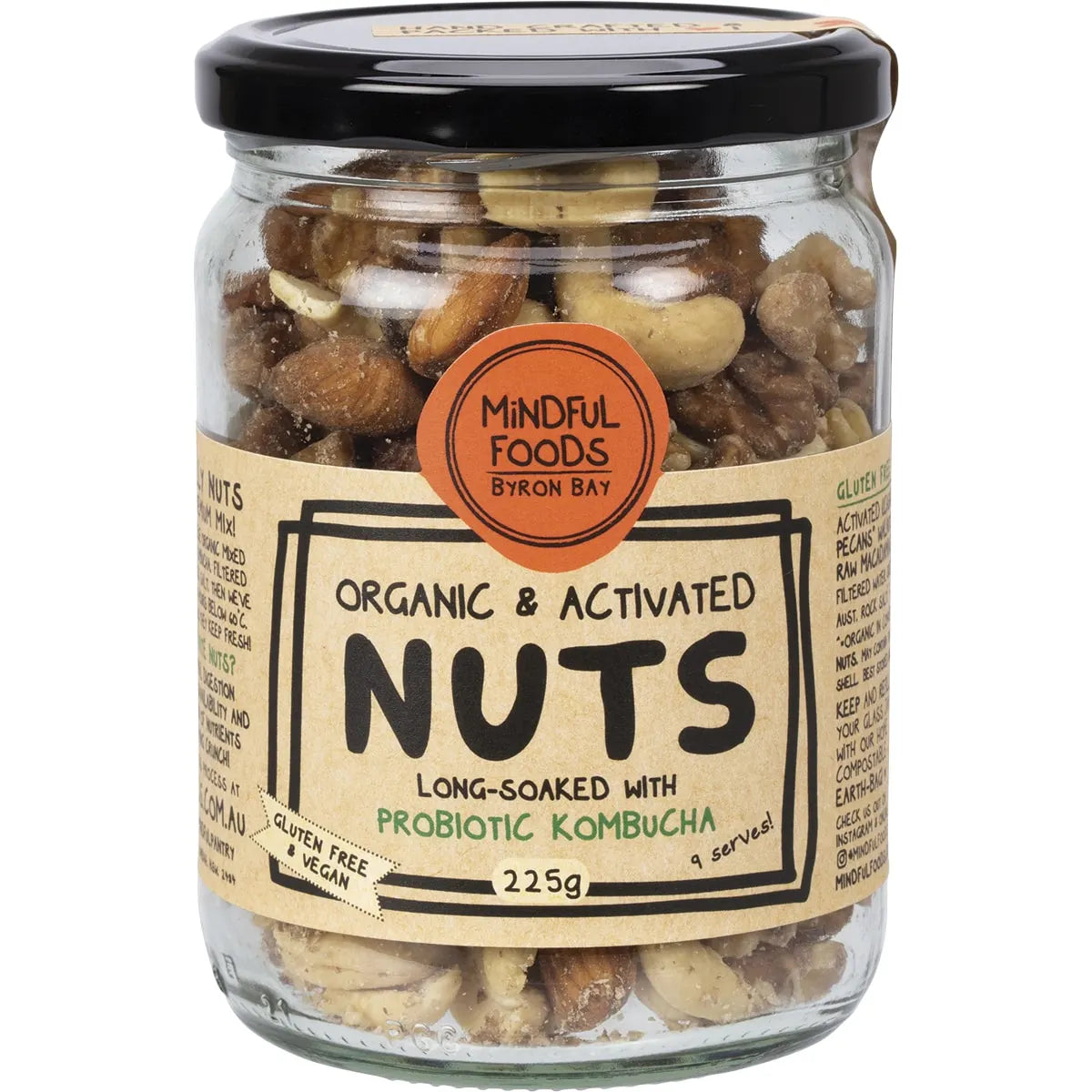 Mindful Foods Mixed Nuts Organic & Activated 225g Mindful Foods
