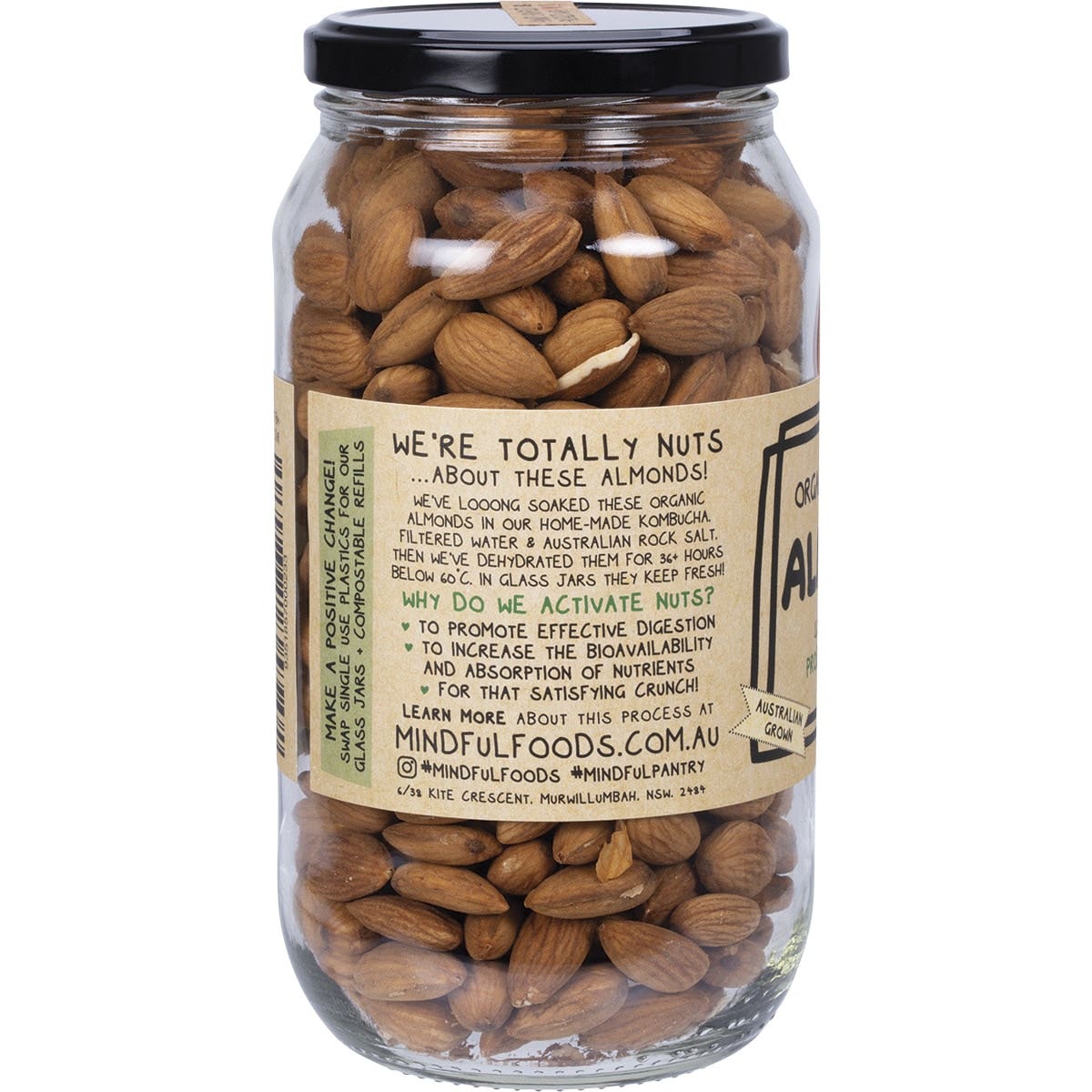 Mindful Foods Almonds Organic & Activated 450g - Cutprice Online