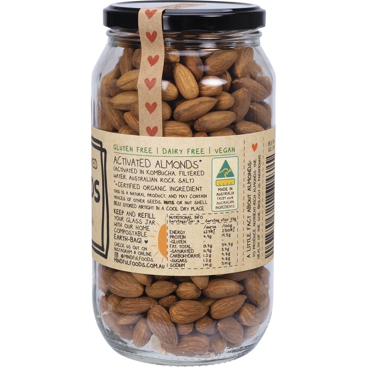 Mindful Foods Almonds Organic & Activated 450g - Cutprice Online