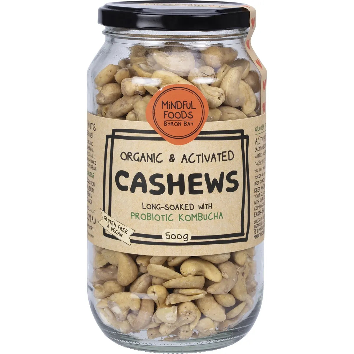 Mindful Foods Cashews Organic & Activated 500g Mindful Foods