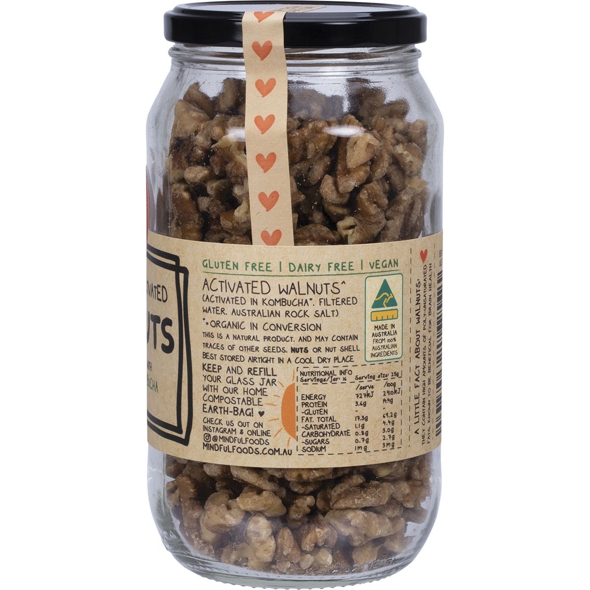 Mindful Foods Walnuts Organic & Activated 400g Mindful Foods