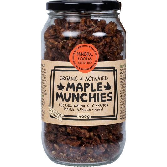 MINDFUL FOODS Maple Munchies Organic & Activated 400g - Cutprice Online