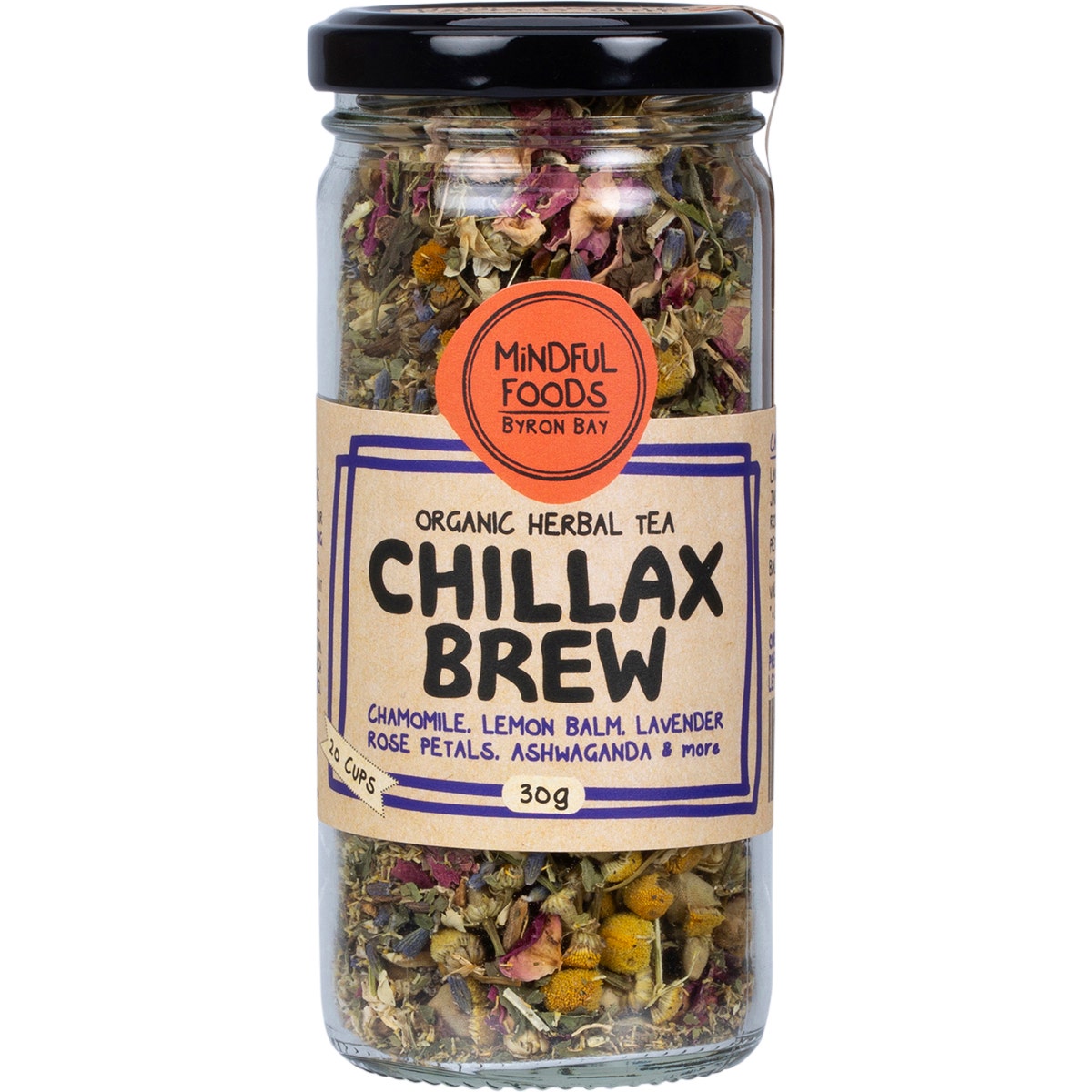 MINDFUL FOODS Chillax Brew Organic Herbal Tea 30g - Cutprice Online