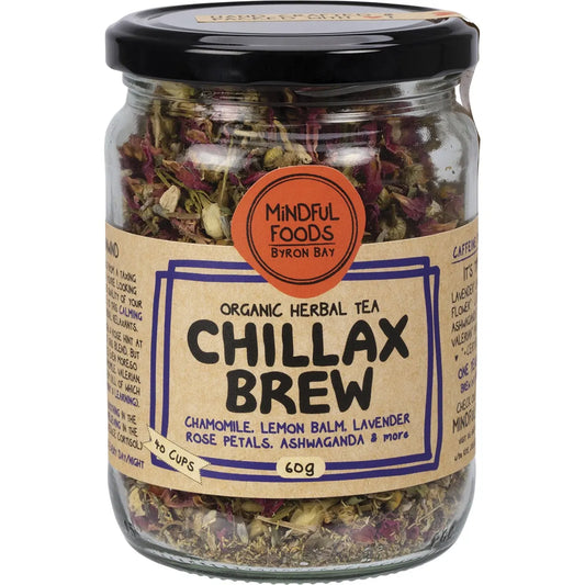 Mindful Foods Chillax Brew Organic Herbal Tea 60g - Cutprice Online