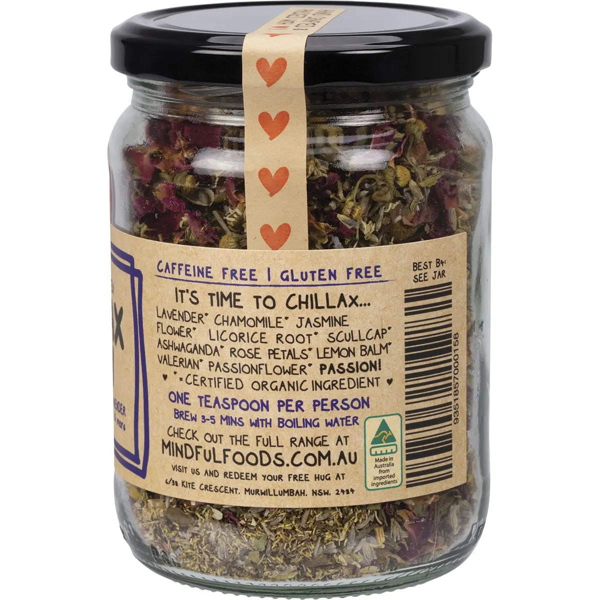 Mindful Foods Chillax Brew Organic Herbal Tea 60g - Cutprice Online