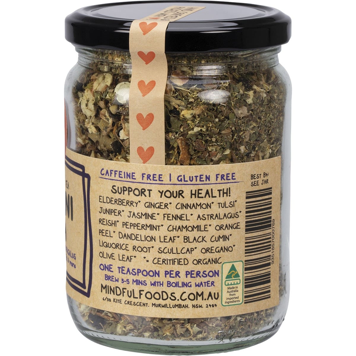 Mindful Foods Immuni-Tea Organic Herbal Tea 110g Mindful Foods