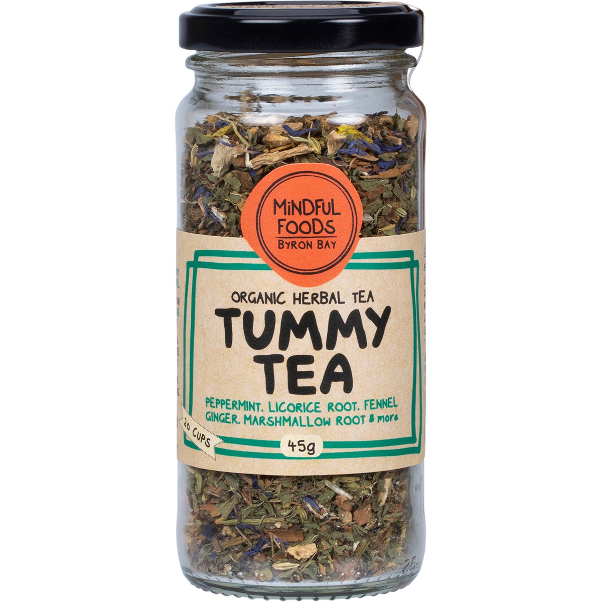 MINDFUL FOODS Tummy Tea Organic Herbal Tea 45g - Cutprice Online