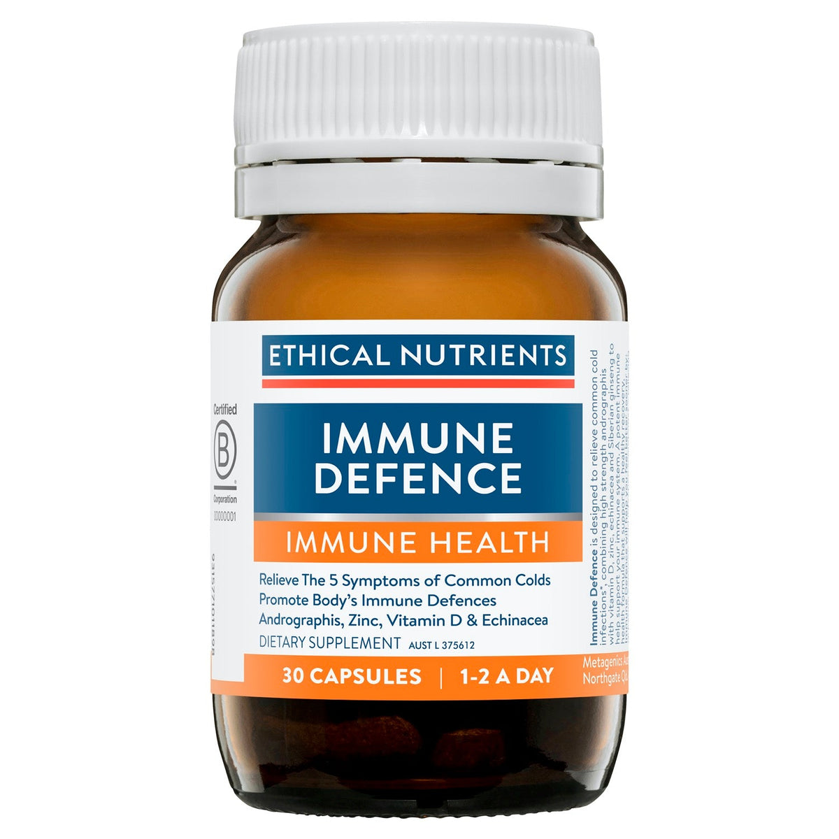 Ethical Nutrients Immune Defence 30 Capsules - Cutprice Online